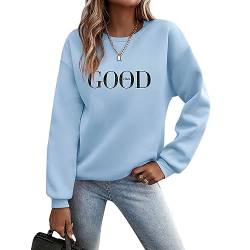 Luadnysin Pullover Damen Sweatshirt Farbblock Langarm Rundhals Pulli Herbst Winter Frauen Locker Casual Oberteil Sport Streetwear Sweatshirts ohne Kapuze Langarmshirt von Luadnysin