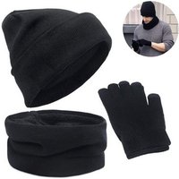 Lubgitsr Mütze & Schal Winter Warm Mütze Loop Schal und Touchscreen Handschuhe Set von Lubgitsr