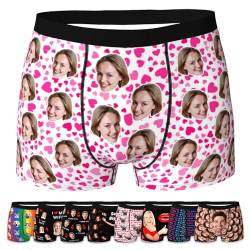 LucBuy Personalisierte Boxershorts mit Foto für Männer, Benutzerdefinierte Lustige Unterwäsche mit Gesichtsbildtexten,Maßgeschneiderte Unterhosen,Originelle Valentinstagsgeschenke (A121) von LucBuy