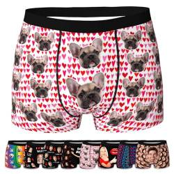 LucBuy Personalisierte Boxershorts mit Foto für Männer, Benutzerdefinierte Lustige Unterwäsche mit Gesichtsbildtexten,Maßgeschneiderte Unterhosen,Originelle Valentinstagsgeschenke (A130) von LucBuy