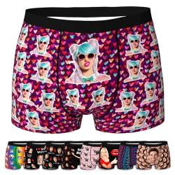 LucBuy Personalisierte Boxershorts mit Foto für Männer, Benutzerdefinierte Lustige Unterwäsche mit Gesichtsbildtexten,Maßgeschneiderte Unterhosen,Originelle Valentinstagsgeschenke (A152) von LucBuy