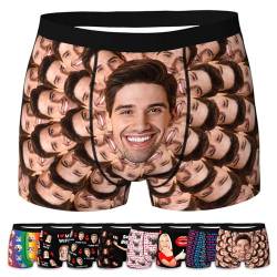 LucBuy Personalisierte Boxershorts mit Foto für Männer, Benutzerdefinierte Lustige Unterwäsche mit Gesichtsbildtexten,Maßgeschneiderte Unterhosen,Originelle Valentinstagsgeschenke (A156) von LucBuy