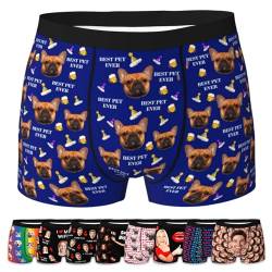 LucBuy Personalisierte Boxershorts mit Foto für Männer, Benutzerdefinierte Lustige Unterwäsche mit Gesichtsbildtexten,Maßgeschneiderte Unterhosen,Originelle Valentinstagsgeschenke (A164) von LucBuy