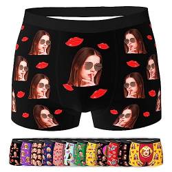 LucBuy Personalisierte Boxershorts mit Foto für Männer, Benutzerdefinierte Lustige Unterwäsche mit Gesichtsbildtexten,Maßgeschneiderte Unterhosen,Originelle Valentinstagsgeschenke (A27) von LucBuy