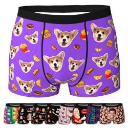 LucBuy Personalisierte Boxershorts mit Foto für Männer, Benutzerdefinierte Lustige Unterwäsche mit Gesichtsbildtexten,Maßgeschneiderte Unterhosen,Originelle Valentinstagsgeschenke (A92) von LucBuy