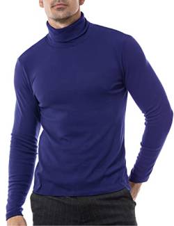 LucMatton Herren Langarm Rollkragenpullover Strickpullover Königsblau XX-Large von LucMatton