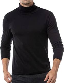 LucMatton Herren Langarm Slim Fit Rollkragenpullover Gestrickt Pullover Schwarz XX-Large von LucMatton