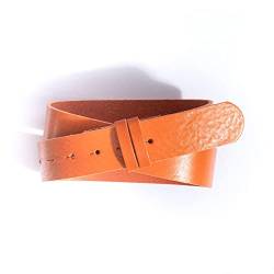 Luca Kayz Ledergürtel Wechselgürtel ohne Wechselschnalle CALVADOS 4cm Mandarine L: 100 cm von Luca Kayz