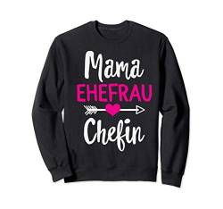 Muttertag Damen Mama Ehefrau Chefin Witzig Muttertag Boss Sweatshirt von Luca Tees Co.