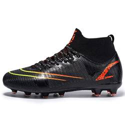 LucaSng Fußballschuhe Herren High Top Spike Cleats Athletics Spikes Fußballschuhe Kinder Trainingsschuhe Professionelle Turnschuhe Outdoor Sport Fußball Stiefel Wettkampf (Hoch Stil 10, EU35) von LucaSng