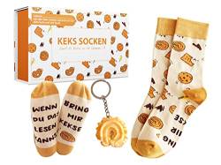 Geschenk für Frauen zum Geburtstag, Socken mit Spruch, Wenn du das lesen kannst Bring mir Keks, 20. 30. 40. 50. Geburtstagsgeschenk für Mama Tochte Schwester 37-43 von Lucadeau