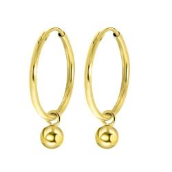 Lucardi - Damen Ohrringe mit Plattierung - Schmuck - Geschenk Gold von Lucardi