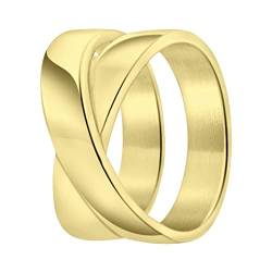 Lucardi - Damen Plattierter Ring - Schmuck - Geschenk Gold von Lucardi