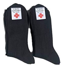 Herren socken Gesundheitssocken 6 paar 100% Baumwolle MADE IN ITALY (11 ½ 12 (43-46), Blau) von Lucchetti Socks Milano