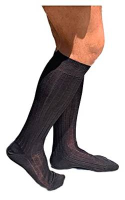 Lucchetti Socks Milano 6 Paar Herren-Socken lang, 100% Baumwolle, gestrickt., Blau 39-42 von Lucchetti Socks Milano