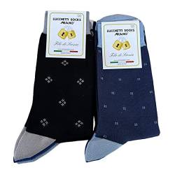 Lucchetti Socks Milano 6 Paar kurze Herren-Socken aus Baumwolle, elastisch, für den Sommer, Set Calze Porto di mare, Set Calze Porto di mare von Lucchetti Socks Milano