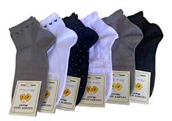 Lucchetti Socks Milano Kurze Socken für Damen, mercerisiert, frische und leichte bunte Punkte, Made in Italy, 6 Paar 35-40 von Lucchetti Socks Milano