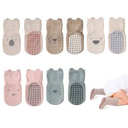 Luchild Active Stoppersocken Kinder Baby Socken 0-36 Monate, Baby Stoppersocken ABS Socken 5er-Pack von Luchild