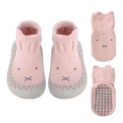 Luchild Sockenschuhe Kinder Baby Socken, 12-18 Monate Baby Jungen Mädchen erste Walking Schuhe Kleinkind Kleinkind Kaninchen Socke Hausschuhe von Luchild
