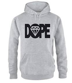 Luckja Dope Herren Hoodie, Grau/Schwarz, L von Luckja