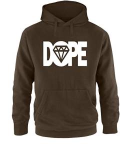 Luckja Dope Herren Hoodie Braun-Weiss Grösse S von Luckja