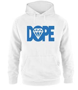 Luckja Dope Herren Hoodie Weiss-Blau Grösse M von Luckja