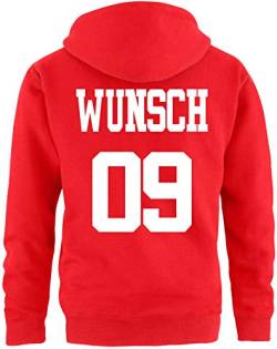 Luckja EZYshirt Pärchen Partnerlook Hoodie Damen Herren Kinder Hoodie | Individualisierbar mit Namen und Nummer Pullover Herren | Männer Kapuzenpullover | Hoodie von Luckja