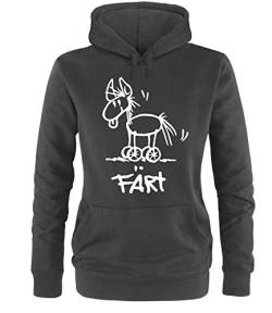 Luckja Färt Damen Hoodie Schwarz-Weiss Grösse L von Luckja