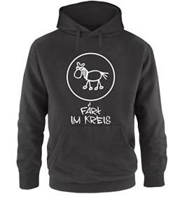 Luckja Färt im Kreis Herren Hoodie Schwarz-Weiss Grösse XXL von Luckja