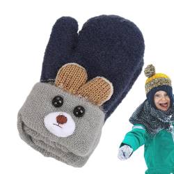 Baby-Winterhandschuhe | Cartoon Bärenohren Babyhandschuhe mit Schnur - Winterfäustlinge für Kleinkinder für Jungen und Mädchen im Alter von 0–3 Jahren für Halloween und Weihnachten Luckxing von Luckxing