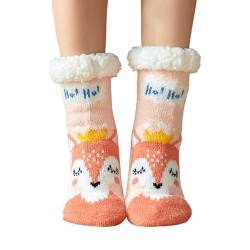 Flauschige Slipper-Socken für Damen,Rutschfeste, gemütliche Socken mit niedlichem Muster - Warme Socken für Frauen und Mädchen, Wintersocken zum Schlafen zu Hause, weiche Socken für den Luckxing von Luckxing