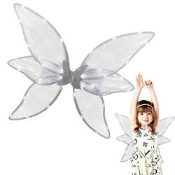 Funkelnde Feenflügel - LED 6 Stück Flügel Leuchtende Flügel,Gute Fee-Kostüm für Halloween, Cosplay, Feiertagsparty, Halloween-Flügel mit Lichtern für Kinder, Mädchen und Frauen Luckxing von Luckxing