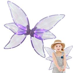 Leuchtende Feenflügel | LED-Leuchtflügel mit 6 Stück Flügeln | Feenflügel für Erwachsene für Halloween, Cosplay, Feiertagsparty, Halloween-Flügel mit Lichtern für Kinder, Mädchen und Frauen Luckxing von Luckxing