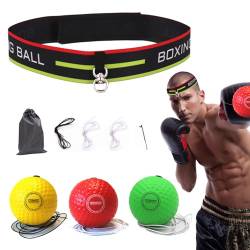 Luckxing Box-Reflexball-Stirnband,Box-Reflexball, Schaumgummi-Reflexball mit Kopfband, Multifunktionale, auf das Boxen reagierende Trainingshilfen, anpassbares Boxtrainingszubehör für Anfänger, von Luckxing