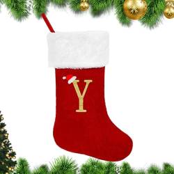 Luckxing Große Weihnachtsstrümpfe, A-Z Weihnachtsdekorationen Socken 20'', Weiche und bequeme Weihnachtsstrümpfe, Weihnachtsdekoration für Familie, Freunde, Weihnachten von Luckxing