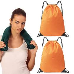 Luckxing Sportrucksack | 2 Stück wasserabweisende Turnbeutel mit Kordelzug - Verdickte und verstellbare Sporttasche mit Kordelzug für Sport, Männer und Frauen, Reisen von Luckxing