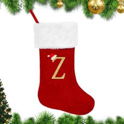 Luckxing Weihnachtsstrümpfe - A-Z-Formen Riesiger Weihnachtsstrumpf 20 Zoll | Riesige Weihnachtsstrümpfe für die Familie, langlebig und bequem für Erwachsene und Kinder von Luckxing