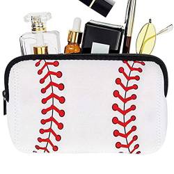 Schminktaschen für Damen - Reise-Kulturtasche mit Baseball-Print,Wasserfester Geldbörsen-Organizer, tragbarer Kosmetikbeutel für Make-up-Zubehör Luckxing von Luckxing