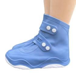 Schuhüberzüge für Regen - Regenstiefel-Schuhüberzüge - Einfach zu handhabende, rutschfeste, doppelschichtige Sohle, robuste, dicke Regenüberschuhe für Männer, Frauen und Kinder Luckxing von Luckxing
