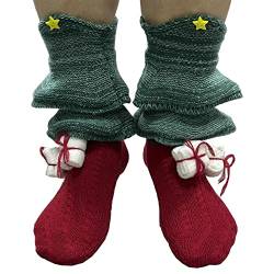 Weihnachten Erwachsene Kinder Slipper Socken - Dehnbare flauschige Socken für Herren und Damen - Gemütliche Urlaubskleidung für Arbeitszimmer, Wohnzimmer, Schlafzimmer, Lounge, Esszimmer, Luckxing von Luckxing