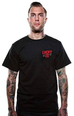 Lucky 13 Herren T-Shirt Lola, Farbe:Black, Größe:2XL von Lucky 13