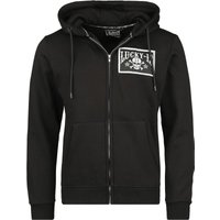 Lucky 13 Kapuzenjacke - Skull Stars Zip Hoodie - XXL - für Männer - Größe XXL - schwarz von Lucky 13