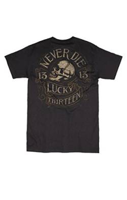 Lucky 13 T-Shirt Never Die Black-XL von Lucky 13