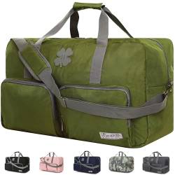 Lucky 65L Travel Duffel Bag, Gym Bag and Duffle Bag for Men, Foldable Overnight Bag for Women & Men with Adjustable Shoulder Strap - Green von Lucky Brand