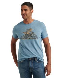 Lucky Brand Herren Kurzärmeliges Coyote Rider Rundhalsausschnitt T-Shirt, Taubengrau, XL von Lucky Brand