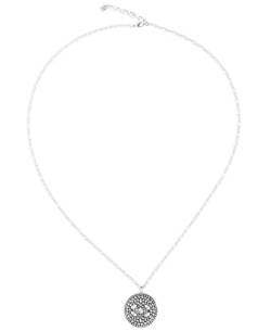 Lucky Brand Oxidized Set Stone Pendant Necklace,Silver,One Size von Lucky Brand