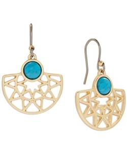 Turquoise Sunray Drop Earring, Gold, One Size von Lucky Brand