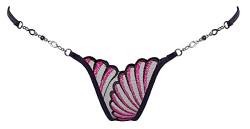 Lucky Cheeks Damen Luxus Mini G-String Burlesque (S) von Lucky Cheeks