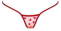 Lucky Cheeks Damen Sexy Micro T-String Sweethearts (L) von Lucky Cheeks