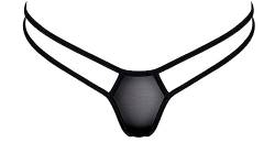 Lucky Cheeks Damen Sexy Mini G-String Venus in Black (as3, Alpha, s, Regular, Regular) von Lucky Cheeks